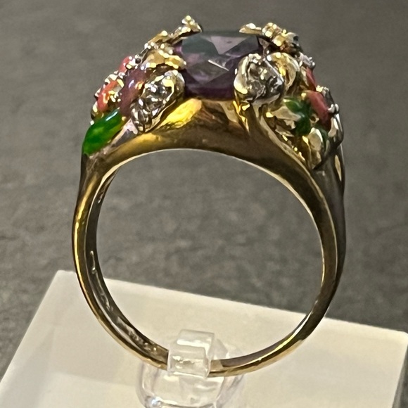 Vintage Kirks Folly Garden Fantasy Ring Size 11 - Picture 8 of 16